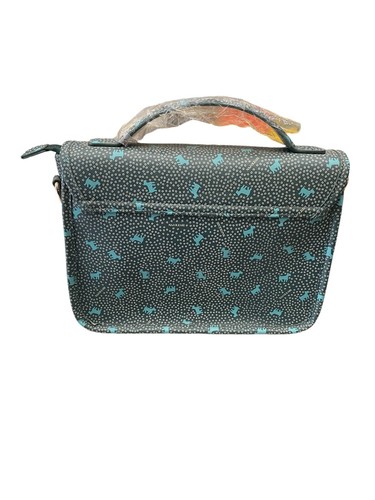 Borsa Cartella Tracolla Naj Oleari Media Scondo Verde Fantasia Doggy Azzurro - Foto 5 di 6