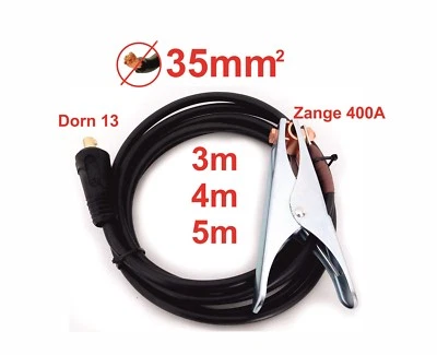 ELEFTHIKO Massekabel 400A hoch flexibel 35mm² H01N2-D HAR 3m/4m/5m Dorn 13