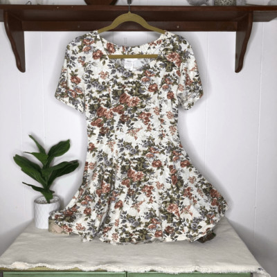 L.A Cover Women's Floral Fit and Flare Mini Dress Multicolor Size Medium