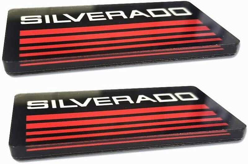 Pair Of Yellow Silverado Cab Emblems – Side Roof Logos For 88-91 Suburban & Tahoe (Unbranded)