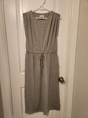 maurices Gray Maxi dress with drawstring waist and pockets | eBay