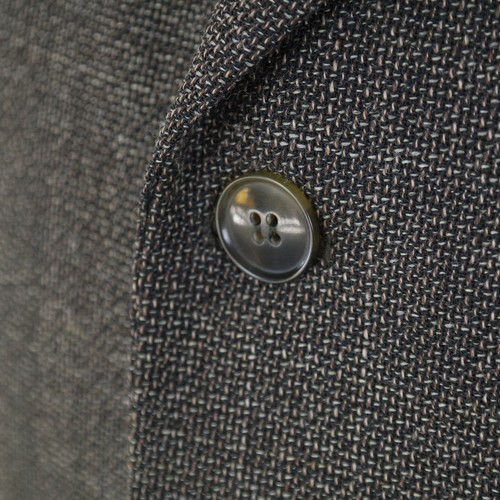 Mens Knitted Blazer 42R UK Size ABRAMS Brown Wool Sport Coat Vintage Jacket - Picture 8 of 14