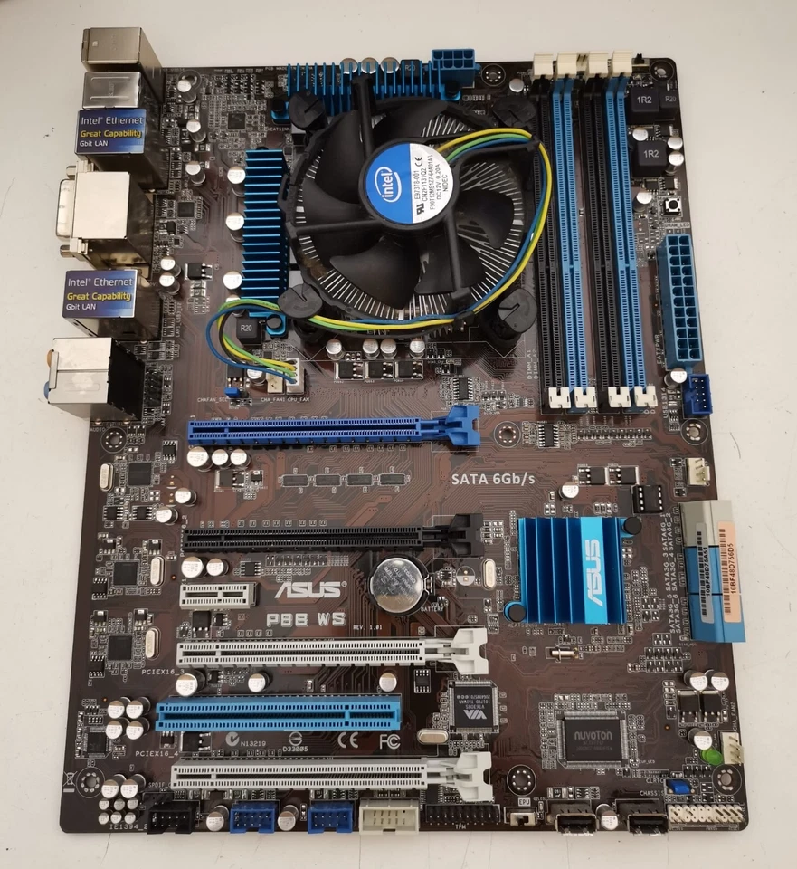 CPU PROCESSORE INTEL CORE i7-3770 3.40GHz + SCHEDA MADRE ASUS P8B WS - ATX - Immagine 2 di 4