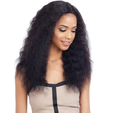 NAKED NATURE UNPROCESSED REMY HUMAN HAIR WET&WAVY LACE PART WIG - DEEP WAVE