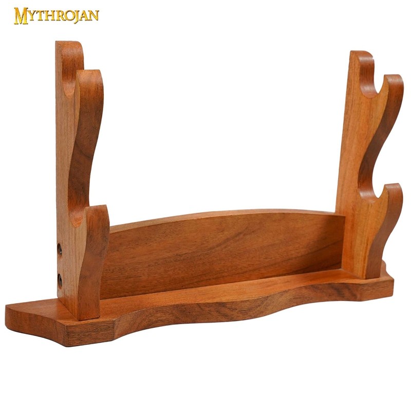 Medieval Sword Wall Mount Samurai Sword Display Stand Katana Sword Holder 2 Tier