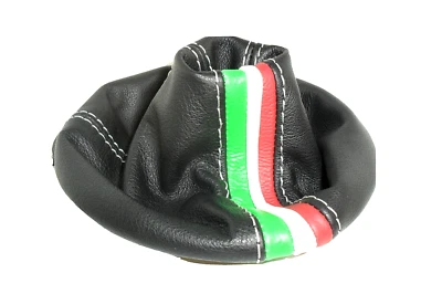 Cuffie Levier De Vitesse Fiat 500 312_ (Bj 2007-2019) Cuir Noir + Tricolore - Photo 1/4