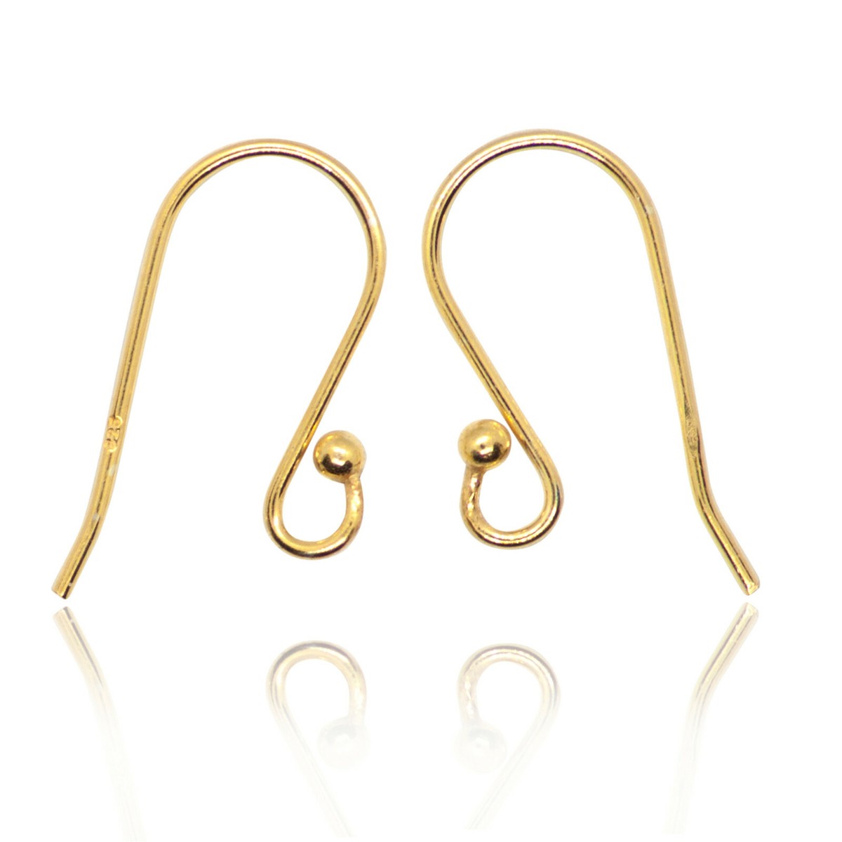 Gold Filled Ball Hooks French Ear Wire Jewellery Making Findings, 20mm,