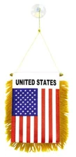 USA Mini Banner Flag 4x6in Single Piece Dozen Mirror Flag