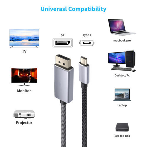Cable Thunderbolt 3 USB C a DisplayPort 1.4 8K 4K USB 3.1 Tipo C a DP, imagen 2
