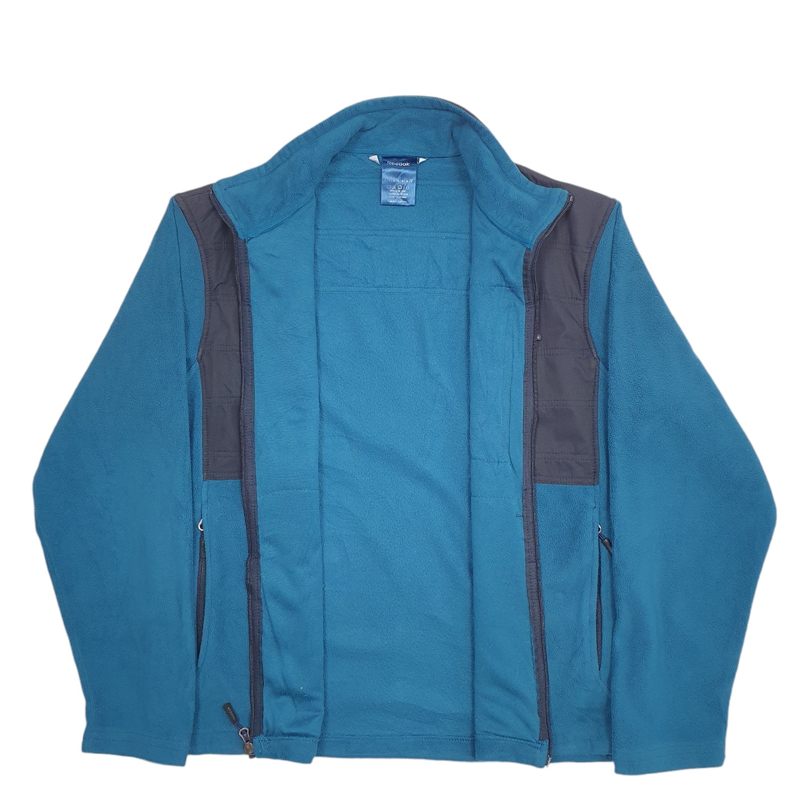 REEBOK Full Zip Polyester Fleece Jumper Mens M image 4