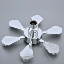 Soffione doccia a pioggia a forma di foglie cromato lucido bagno soffione doccia a pioggia
