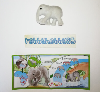 DC018 Elephant + PAPER Neutral Clear Version Kinder Surprise Italy 2011 Natoons