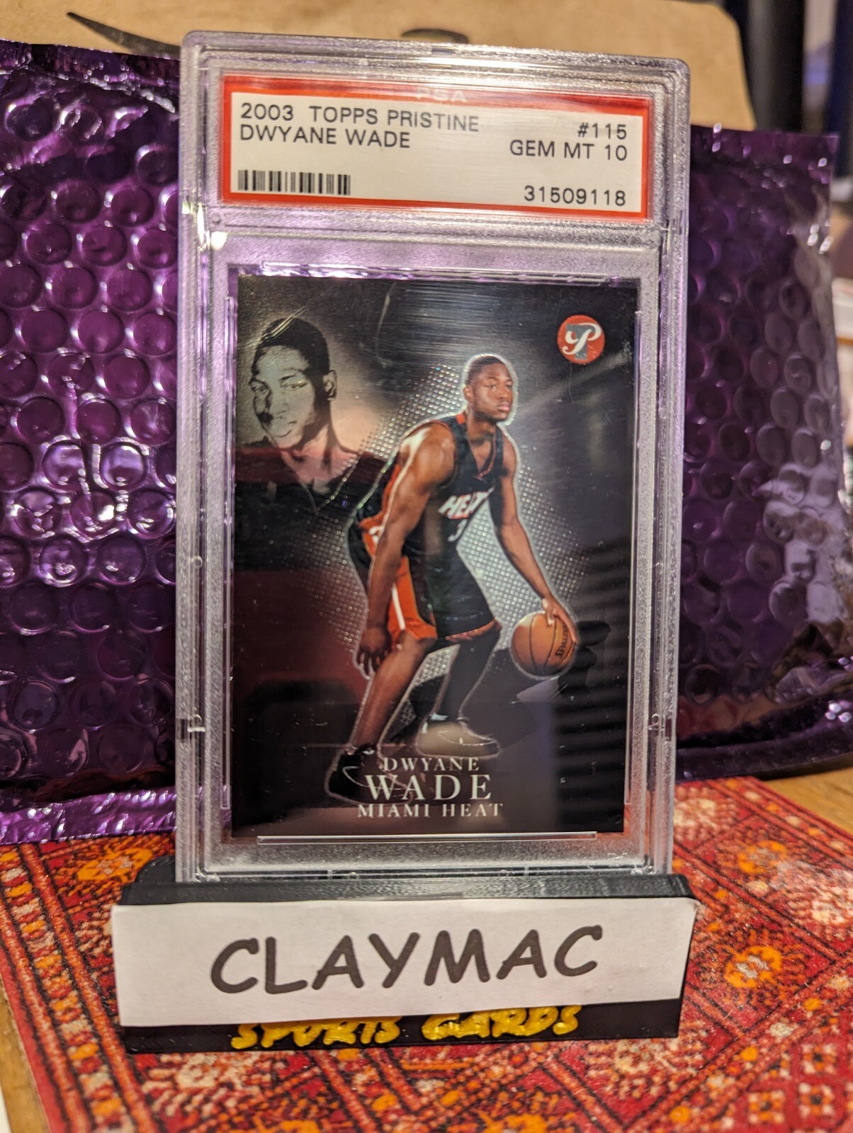 DWYANE WADE 2003 Topps Pristine ROOKIE RC 174/499 PSA 10 Gem Mint HOF ...