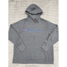 Champion Sweater Womans Extra Large Gray Pullover Hoodie Sweatshirt Large Blue..