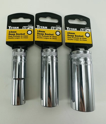 Titan INDIVIDUAL 1/2” Drive Deep Metric Socket Choose From 10mm - 32mm