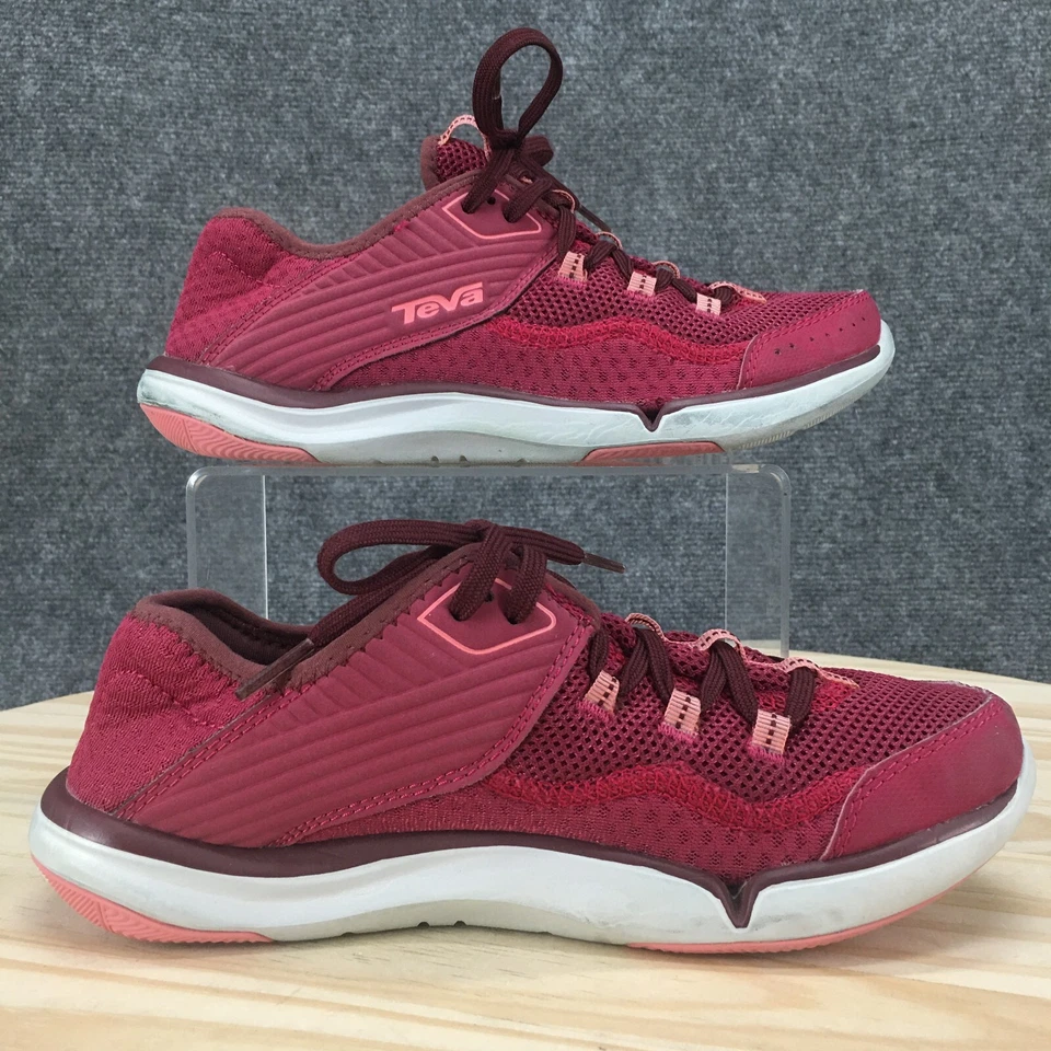 Teva Shoes Womens 7 Refugio Water Sneakers Pink Mesh Lace Up Comfort SN 1003983 - Image 2 of 4