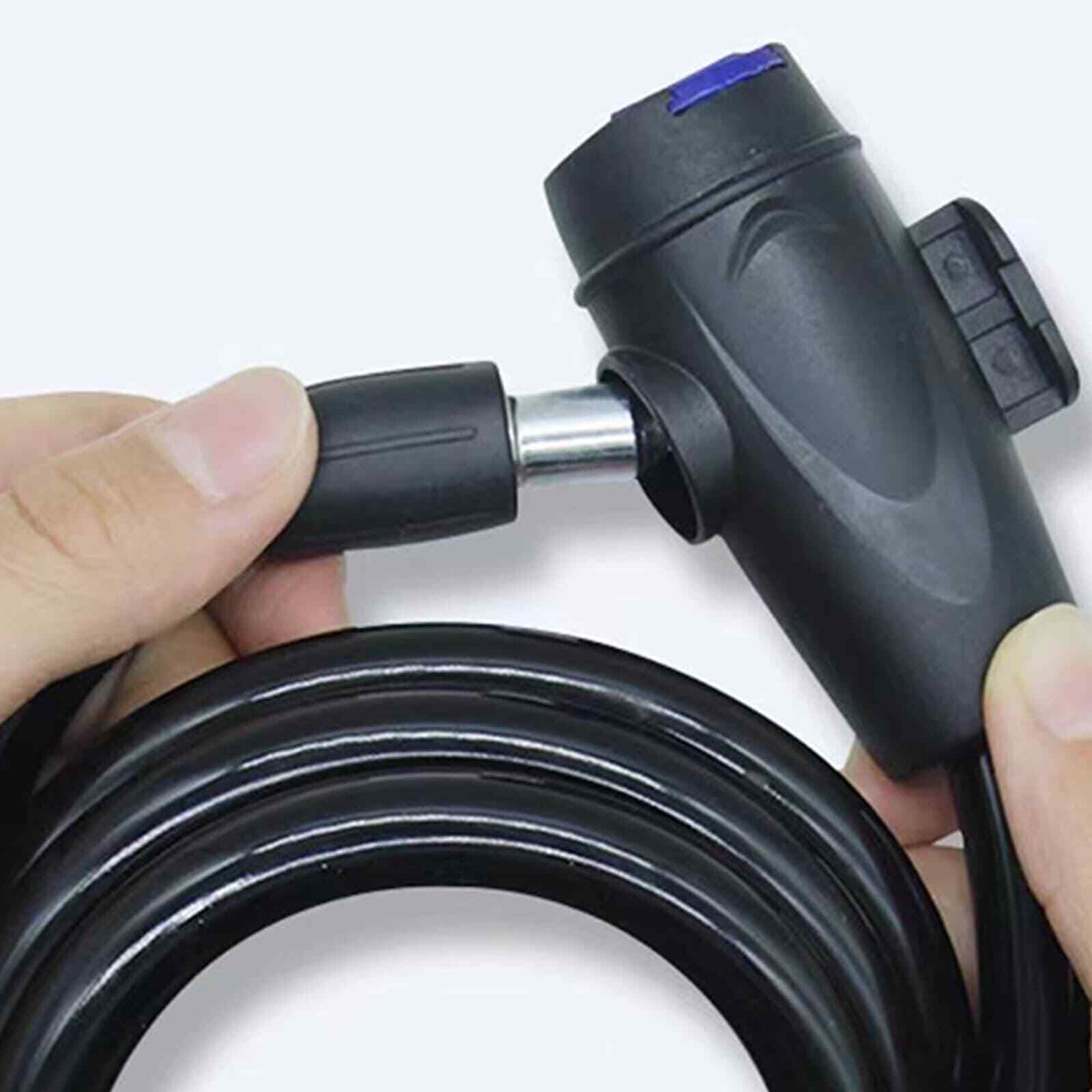 Heavy Duty Anti Theft With Key Bicycle Accessories Cable Ring Shaped