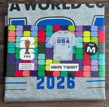 USMNT Soccer Fifa World Cup 2026 T-Shirt Licensed Grey USA NEW Medium