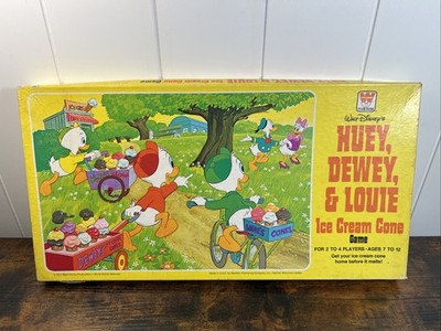 Huey Dewey Louie Donald Duck Ice Cream Cone Disney Board Game 1977 NEW Rare