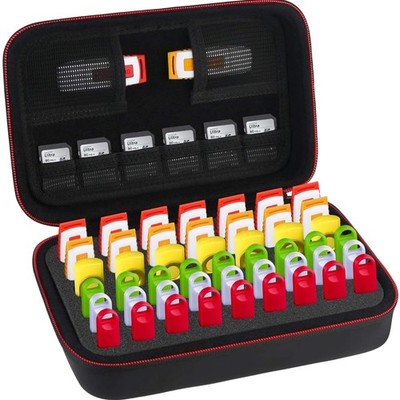 USB Stick Organizer 48 Slots Speicher Kabel Tasche Waterproof Shockproof SD