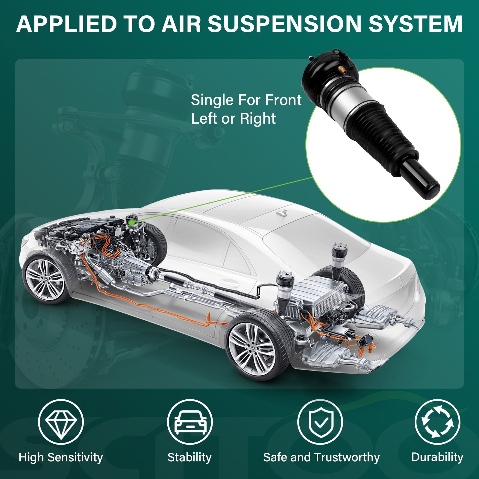 Front Air Suspension Strut For Audi A6 S6 A7 A8 Quattro Bentley Mulsanne 10-18