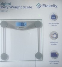 Etekcity Digital Body Weight Bathroom Scale, Large Blue LCD Backlight Display
