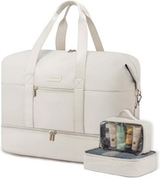 Weekender Reisetasche Damen Sporttasche HandgepäCk Groß Beige