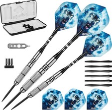 Fat Cat Predator 80 Tungsten Steel Tip Darts with One Size, Black