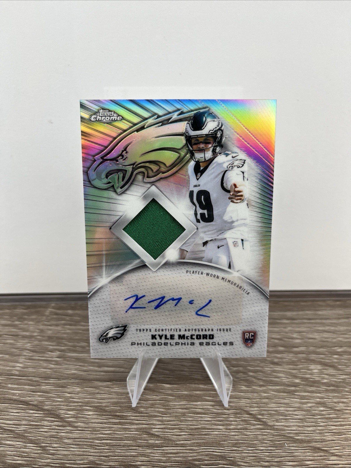 Kyle McCord Topps Chrome Rookie Patch Autographs #KM Base