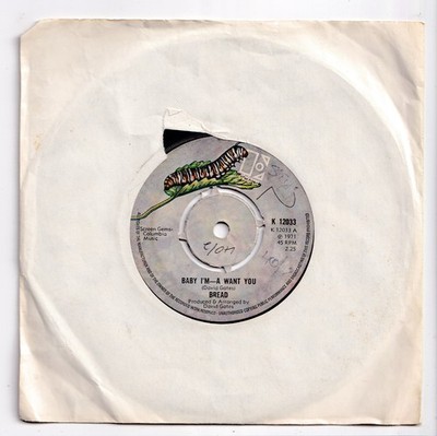 (AM468) Bread, Baby I'm A Want You - 1971 - 7 inch vinyl