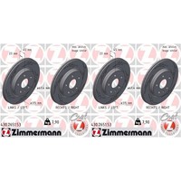 2X Zimmermann Black Z Bremsscheiben 315Mm Geschlitzt InnenbelÜFtet Hinten Passen