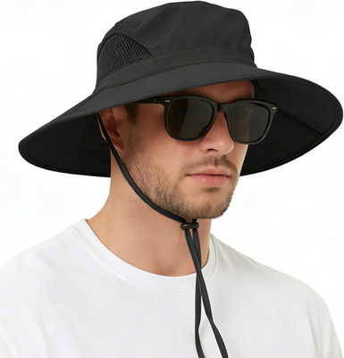 Wide Brim Sun Hat, UPF 50+ UV Protection Waterproof Packable  display picture 3