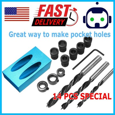 DIY Pocket Hole Jig Kit 850 Easy Drill System Woodworking Screw Drill Heavy Duty