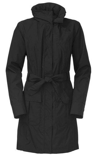 The North Face Stella Grace Jacket Womens S Black HyVent Waterproof Rain Trench