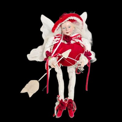 14in Cynthia Rowley Valentine's Day Fairy Pixie Elf Doll Cupid Heart Home Decor
