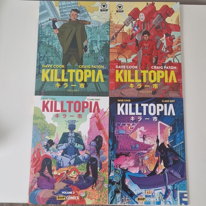 Killtopia Volumes 1-4 BHP Comics Comic Book Lot SIGNED