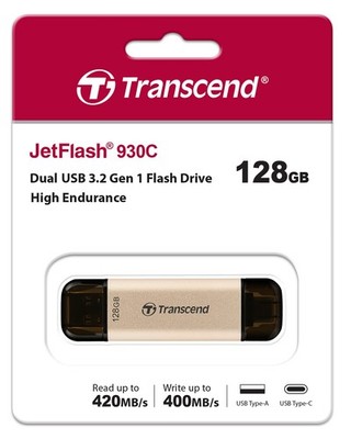 Transcend 128GB JetFlash 930C USB 3.2 Gen 1 Flash Drive TS128GJF930C, Rose Gold