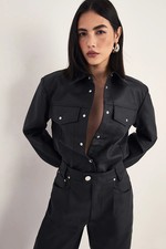 Nastygal Black Shirt Womens Day To Night Shirts