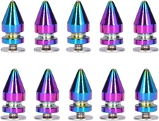 10 Sets of Colorful Stud Spike Rivets for DIY Leather and Punk Fashion