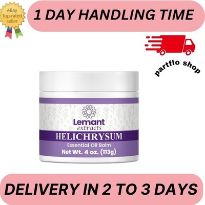 Lemant Extracts Helichrysum Balm (4 oz)   Triple Strength Helichrysum Essential