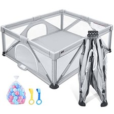 ANGELBLISS Baby Playpen with Visible Mesh, Portable, 50 - Scratch  Dent