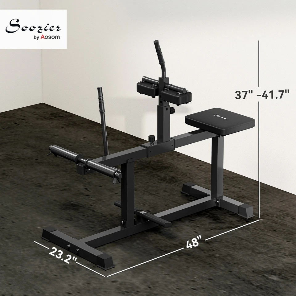 Seated Calf Raise Thighs Lower Leg Exercise Machine for Home Gym, Black - Image 2 of 4