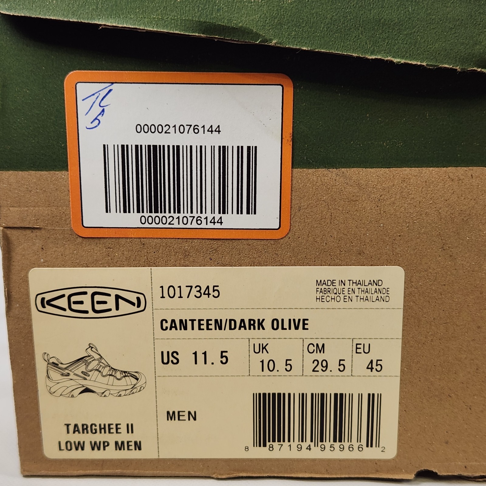 Size 11.5 - KEEN Targhee II Low Leather - WATERPROOF - Canteen/Dark Olive - Mens