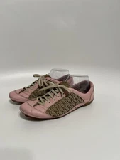 Vtg Christian Dior by John Galliano Brown Pink Monogram Sneakers 39