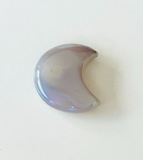 Pretty Flower Agate Crystal Moon Carving 5.4cm Gift Sakura Cherry Blossom Agate