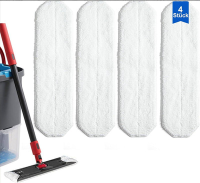 4 Stück für Vileda H2PrO Bodenwischer Ersatzbezug, Mikrofaser Bezug Kompatibel