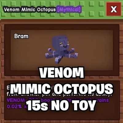   Venom Mimic Octopus 15s Bundles  No Toy   Grow a Garden - Fast Delivery 