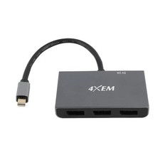 DisplayPort Hub 4XEM 4XMST06 3-Port Mini DisplayPort to DisplayPort - Grey -