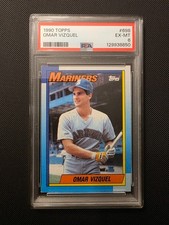 1990 TOPPS #698 OMAR VIZQUEL PSA 6 CARD