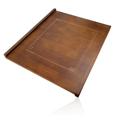 24'' x 20'' Reversible Wooden Pastry Board Wood Pasta Board with Lip Bread Boar...